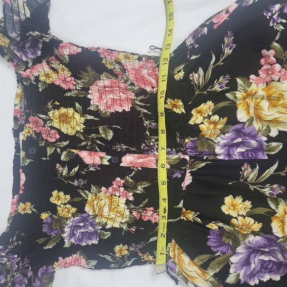 Live to be Spoiled floral long multicolor romper sz Med - Picture 8 of 12